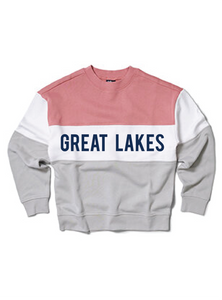 Great Lakes Colorblock Sweatshirt (BLUSH/WHITE/LIGHT GREY)